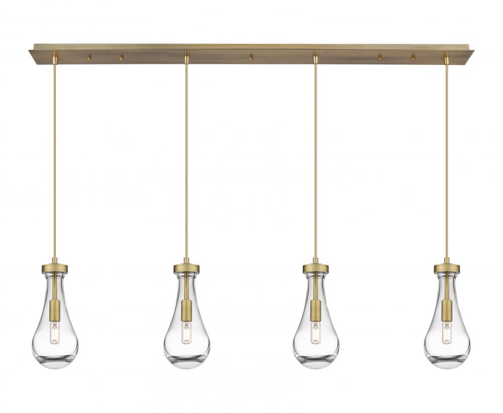 Owego - 4 Light - 49 inch - Brushed Brass - Linear Pendant