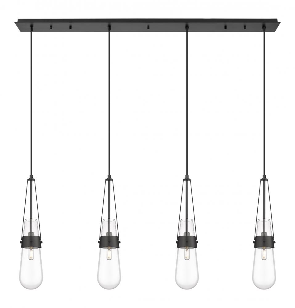 Milan - 4 Light - 48 inch - Matte Black - Linear Pendant