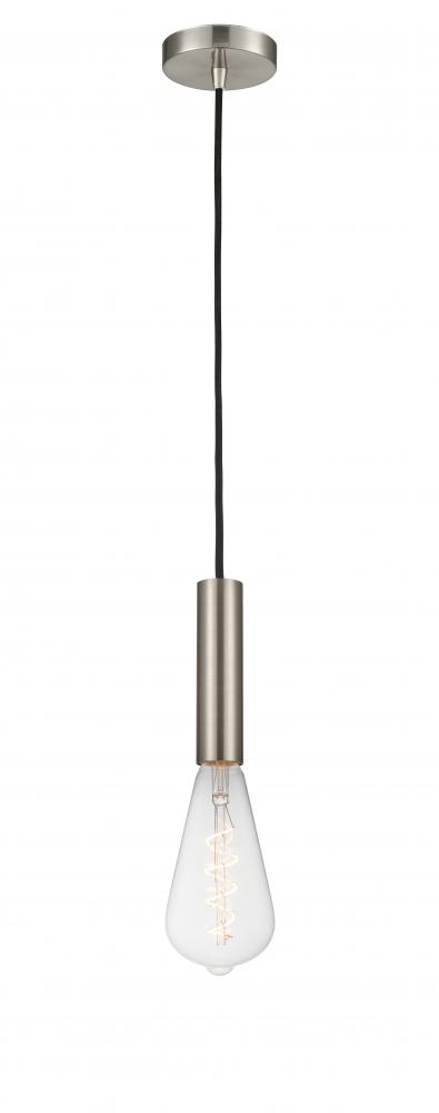 Edison - 1 Light - 4 inch - Brushed Satin Nickel - Cord hung - Mini Pendant