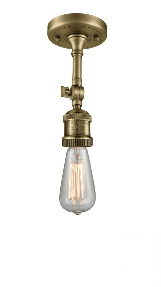 Bare Bulb 1 Light Semi-Flush Mount