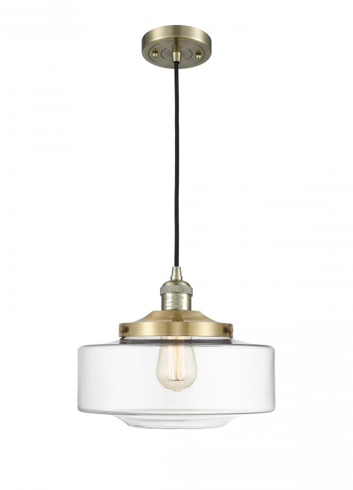 Bridgeton - 1 Light - 12 inch - Antique Brass - Cord hung - Mini Pendant