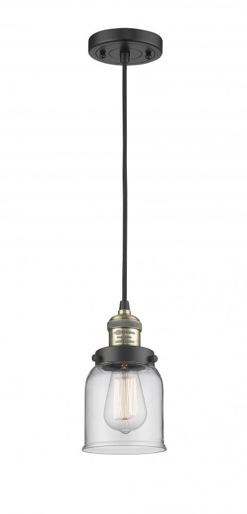 Bell - 1 Light - 5 inch - Black Antique Brass - Cord hung - Mini Pendant