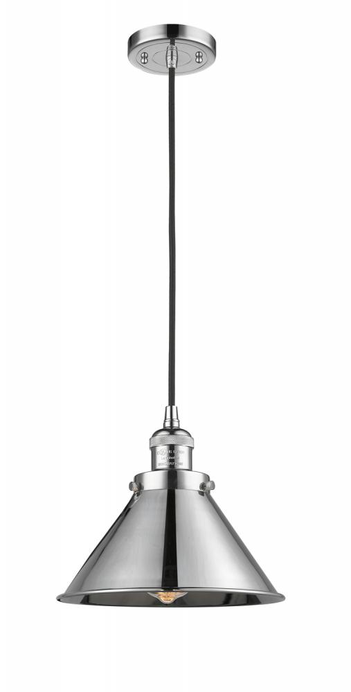 Briarcliff - 1 Light - 10 inch - Polished Chrome - Cord hung - Mini Pendant