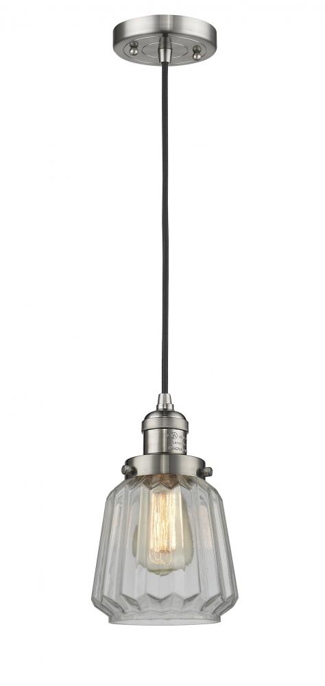 Chatham - 1 Light - 7 inch - Brushed Satin Nickel - Cord hung - Mini Pendant