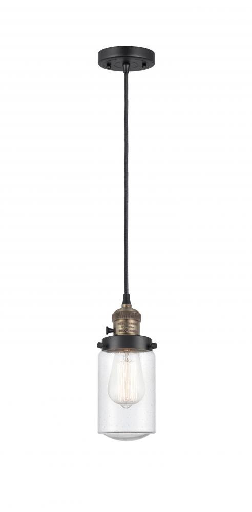 Dover - 1 Light - 5 inch - Black Antique Brass - Cord hung - Mini Pendant