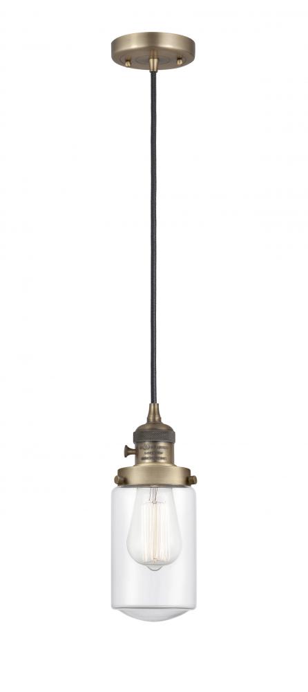 Dover - 1 Light - 5 inch - Brushed Brass - Cord hung - Mini Pendant