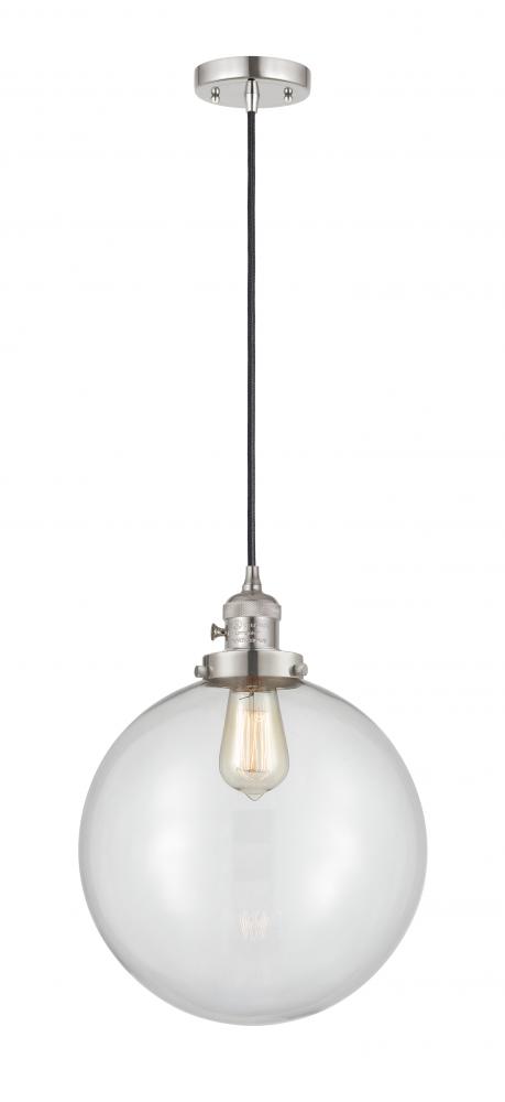 Beacon - 1 Light - 12 inch - Polished Nickel - Cord hung - Mini Pendant