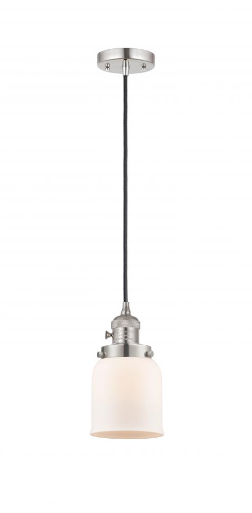 Bell - 1 Light - 5 inch - Polished Nickel - Cord hung - Mini Pendant