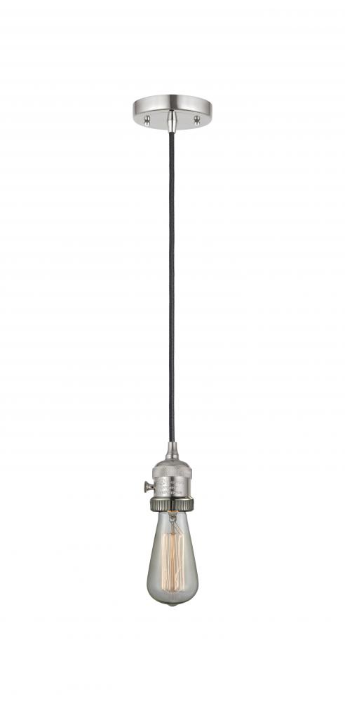 Bare Bulb - 1 Light - 3 inch - Polished Nickel - Cord hung - Mini Pendant