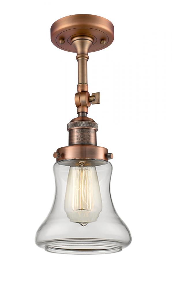 Bellmont - 1 Light - 6 inch - Antique Copper - Semi-Flush Mount