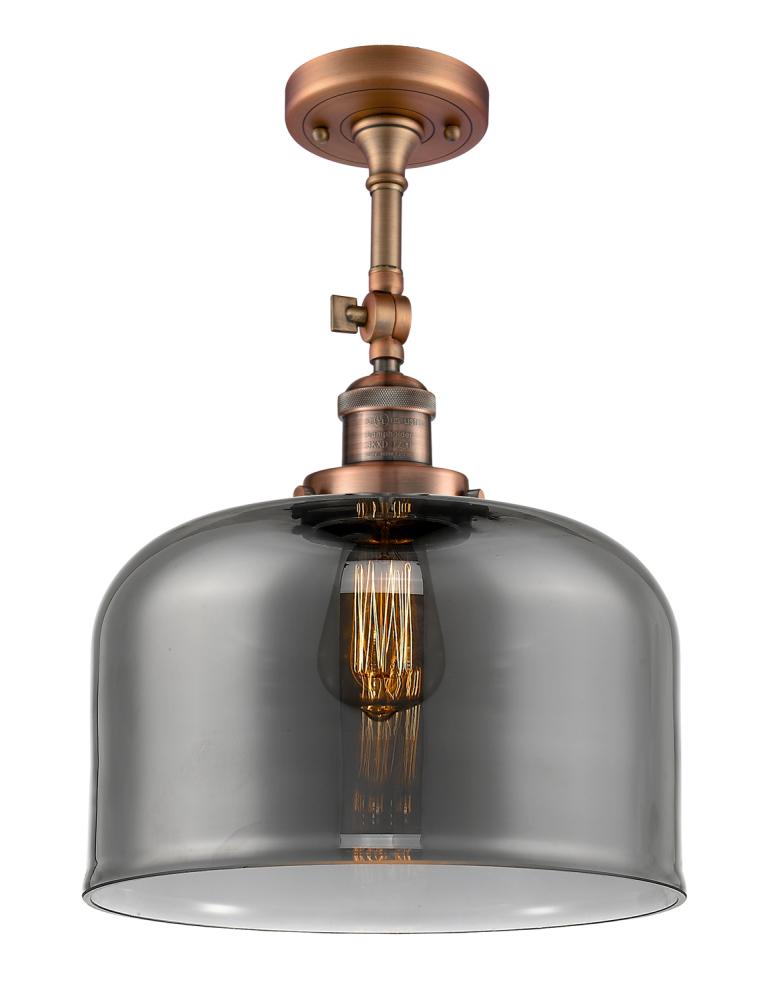 Bell - 1 Light - 12 inch - Antique Copper - Semi-Flush Mount