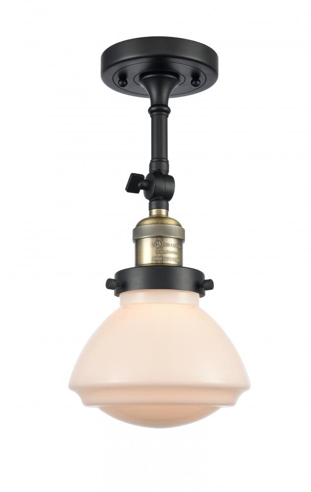 Olean - 1 Light - 7 inch - Black Antique Brass - Semi-Flush Mount