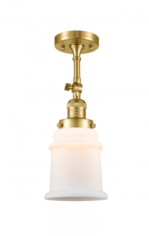 Canton - 1 Light - 6 inch - Satin Gold - Semi-Flush Mount