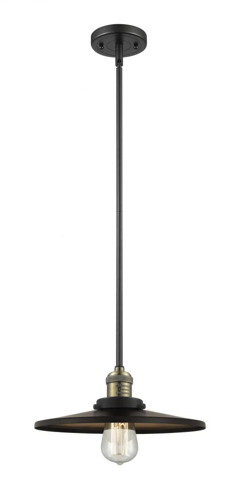 Appalachian - 1 Light - 12 inch - Black Antique Brass - Stem Hung - Mini Pendant