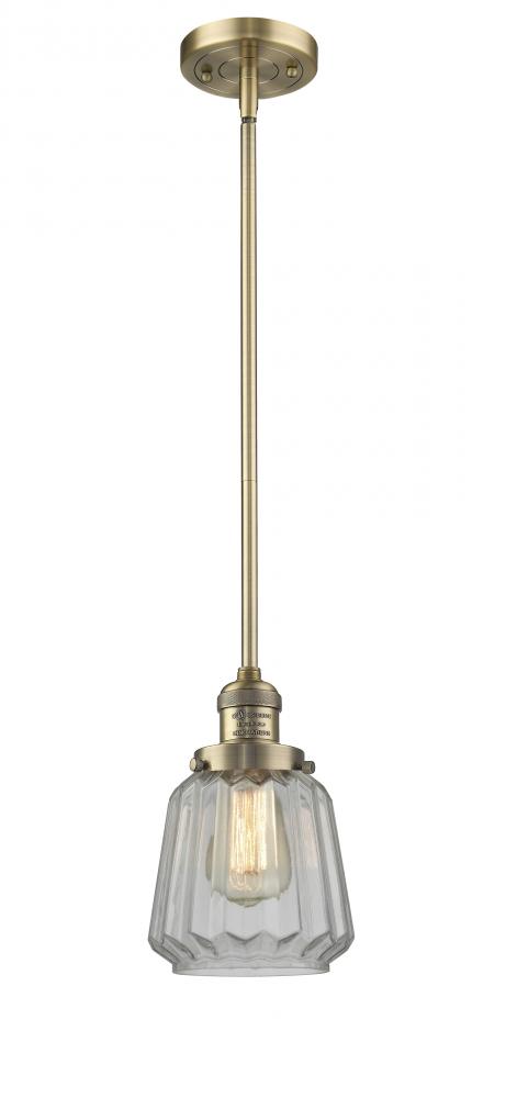 Chatham - 1 Light - 7 inch - Brushed Brass - Stem Hung - Mini Pendant