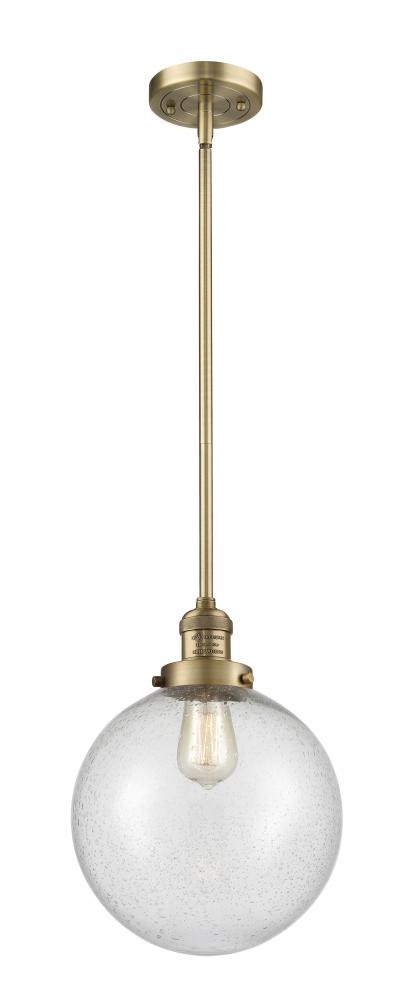 Beacon - 1 Light - 10 inch - Brushed Brass - Stem Hung - Mini Pendant