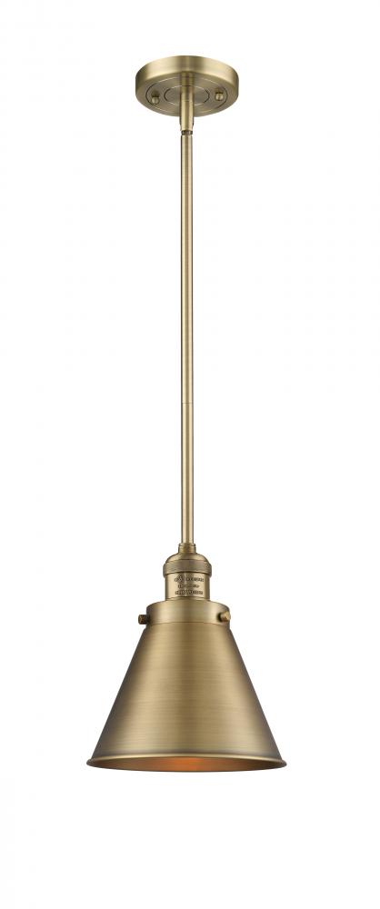 Appalachian - 1 Light - 8 inch - Brushed Brass - Stem Hung - Mini Pendant