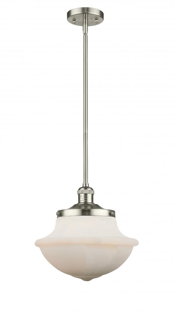 Oxford - 1 Light - 12 inch - Polished Nickel - Stem Hung - Mini Pendant