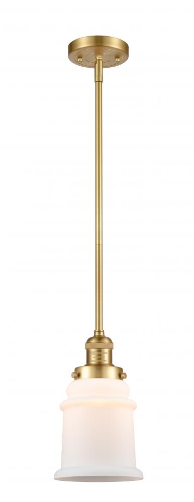 Canton - 1 Light - 7 inch - Satin Gold - Stem Hung - Mini Pendant