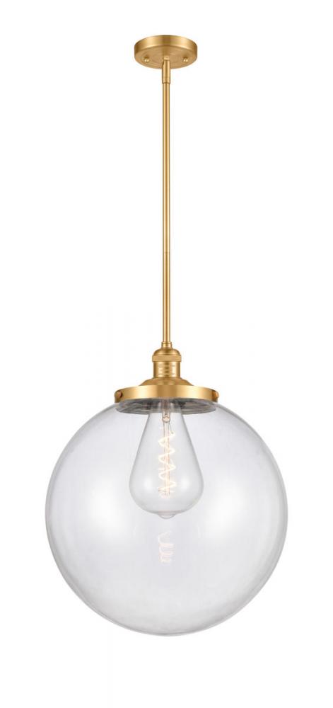 Beacon - 1 Light - 14 inch - Satin Gold - Stem Hung - Pendant