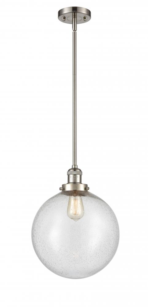 Beacon - 1 Light - 12 inch - Brushed Satin Nickel - Stem Hung - Mini Pendant