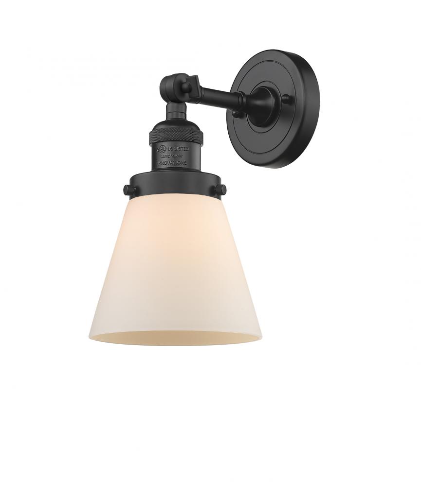 Cone - 1 Light - 6 inch - Matte Black - Sconce