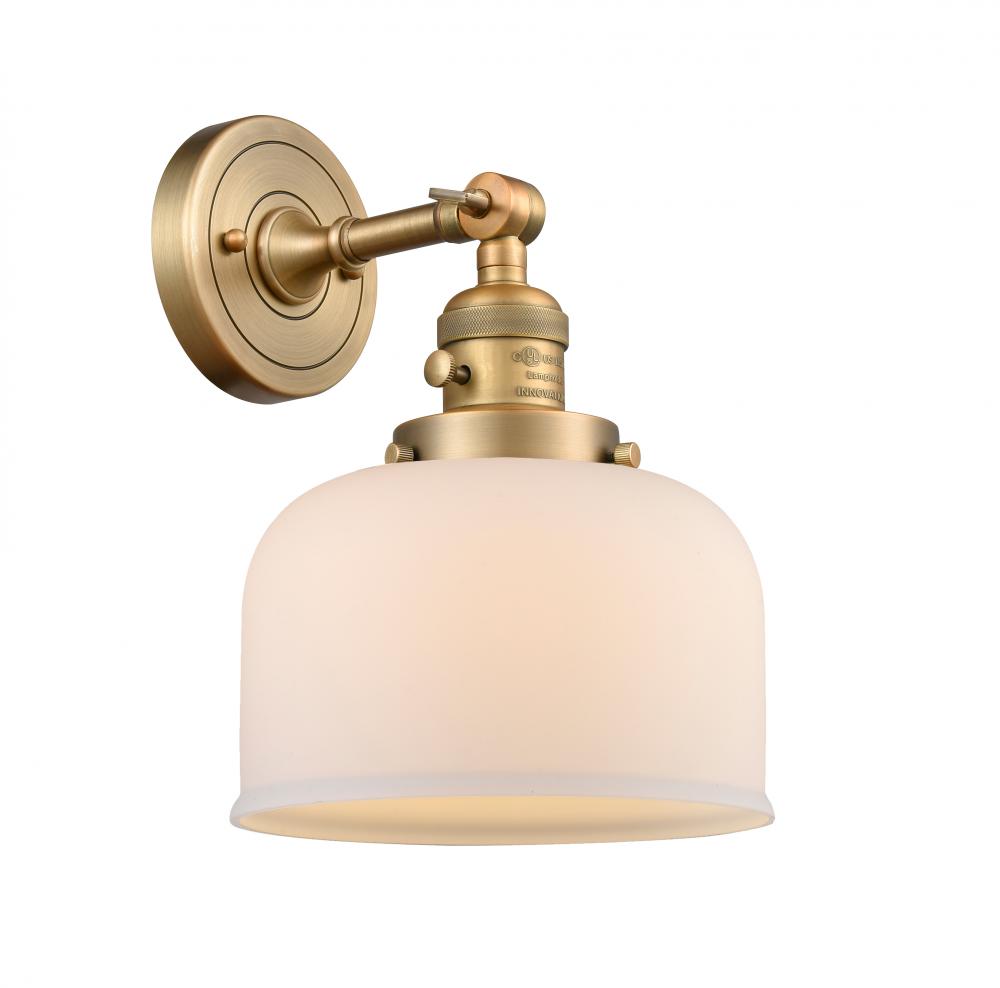 Bell - 1 Light - 8 inch - Brushed Brass - Sconce