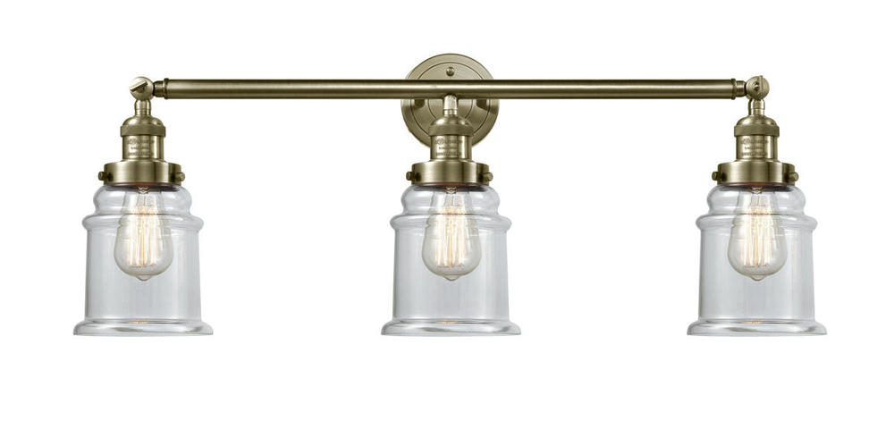 Canton - 3 Light - 30 inch - Antique Brass - Bath Vanity Light