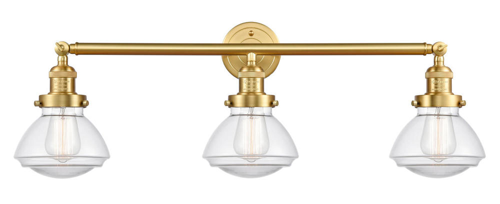 Olean - 3 Light - 31 inch - Satin Gold - Bath Vanity Light