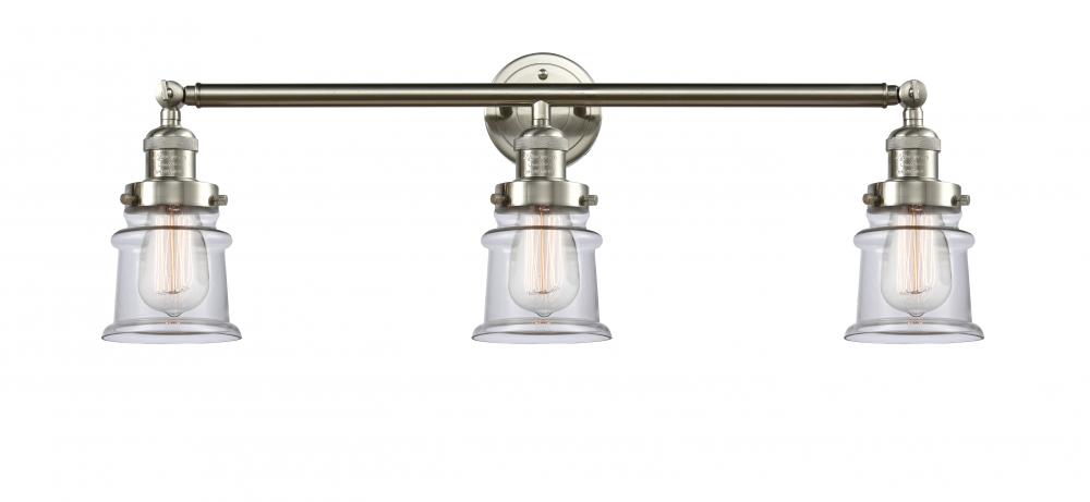 Small Canton 3 Light Bath Vanity Light