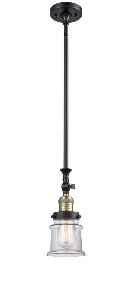 Canton - 1 Light - 5 inch - Black Antique Brass - Stem Hung - Mini Pendant