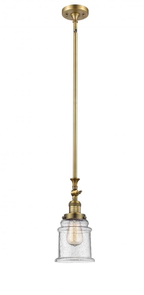Canton - 1 Light - 6 inch - Brushed Brass - Stem Hung - Mini Pendant