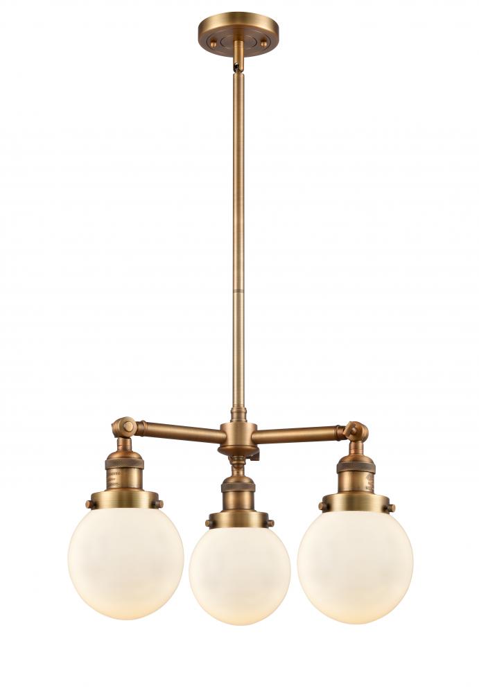 Beacon - 3 Light - 19 inch - Brushed Brass - Stem Hung - Chandelier