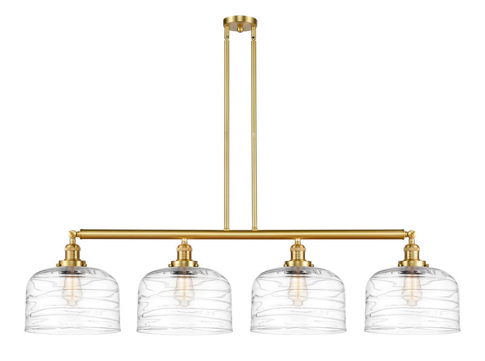 Bell - 4 Light - 54 inch - Satin Gold - Stem Hung - Island Light