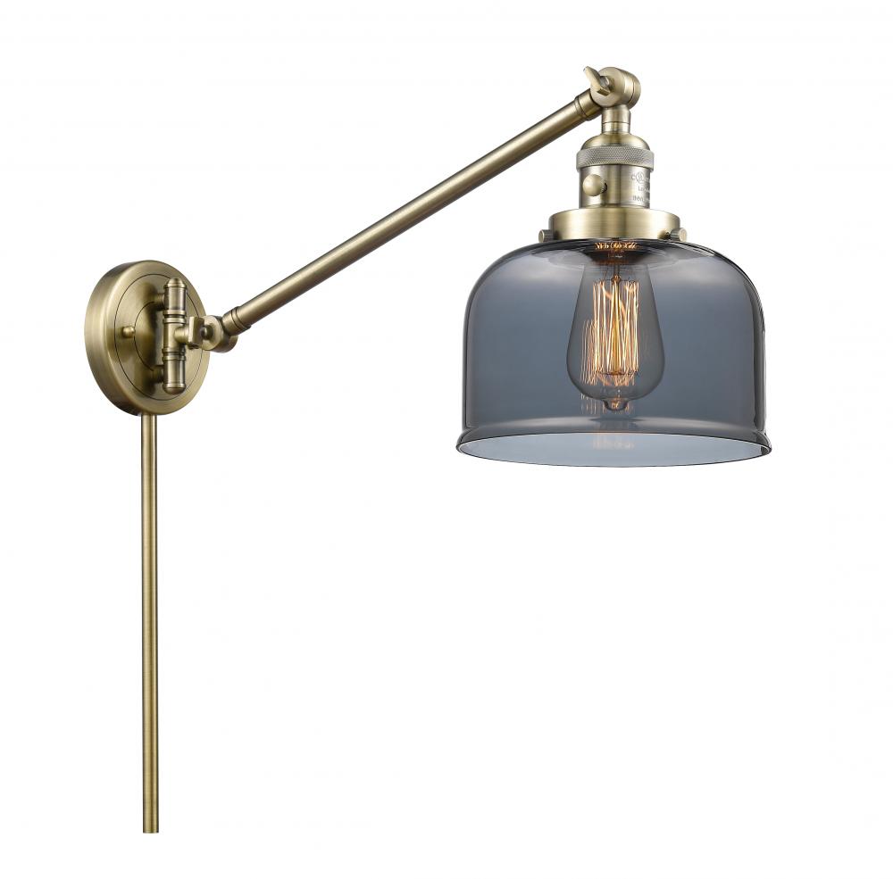 Bell - 1 Light - 8 inch - Antique Brass - Swing Arm