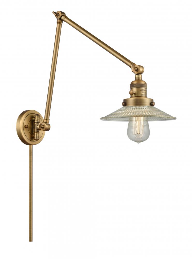 Halophane - 1 Light - 9 inch - Brushed Brass - Swing Arm