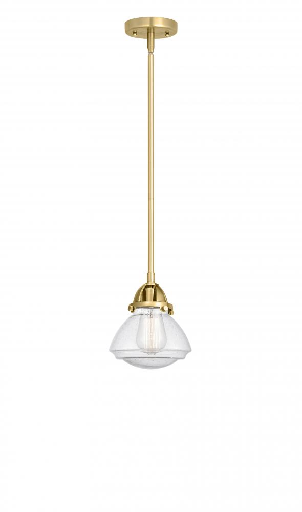 Olean - 1 Light - 7 inch - Satin Gold - Cord hung - Mini Pendant