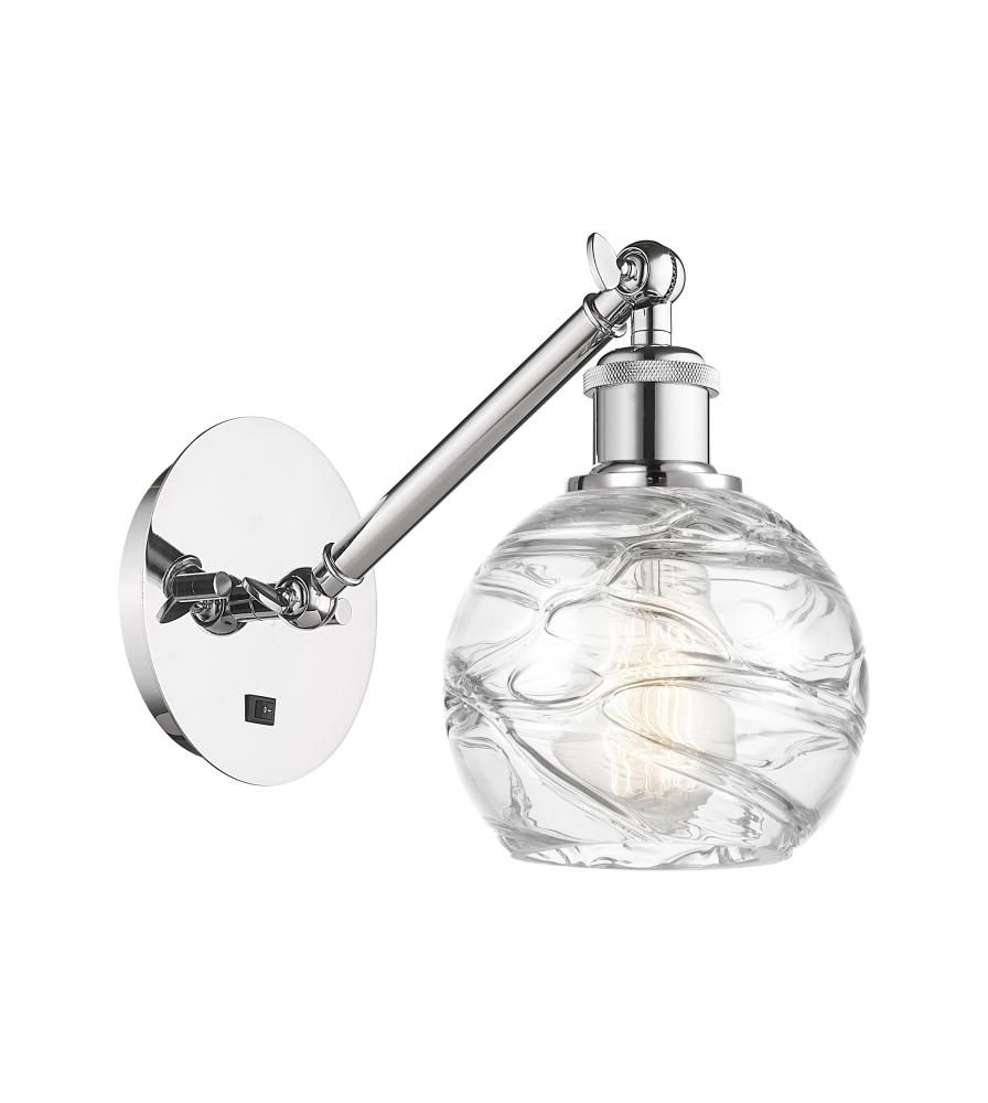 Athens Deco Swirl - 1 Light - 6 inch - Polished Chrome - Sconce