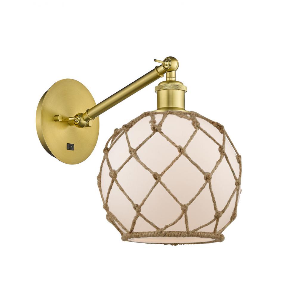 Farmhouse Rope - 1 Light - 8 inch - Satin Gold - Sconce