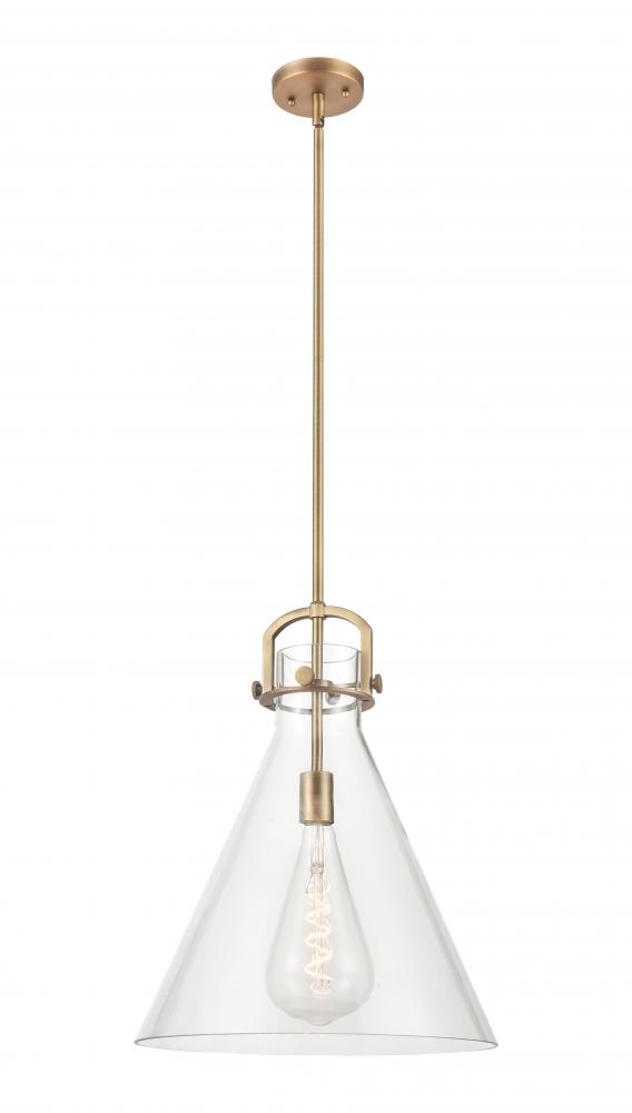 Newton Cone - 1 Light - 16 inch - Satin Nickel - Pendant