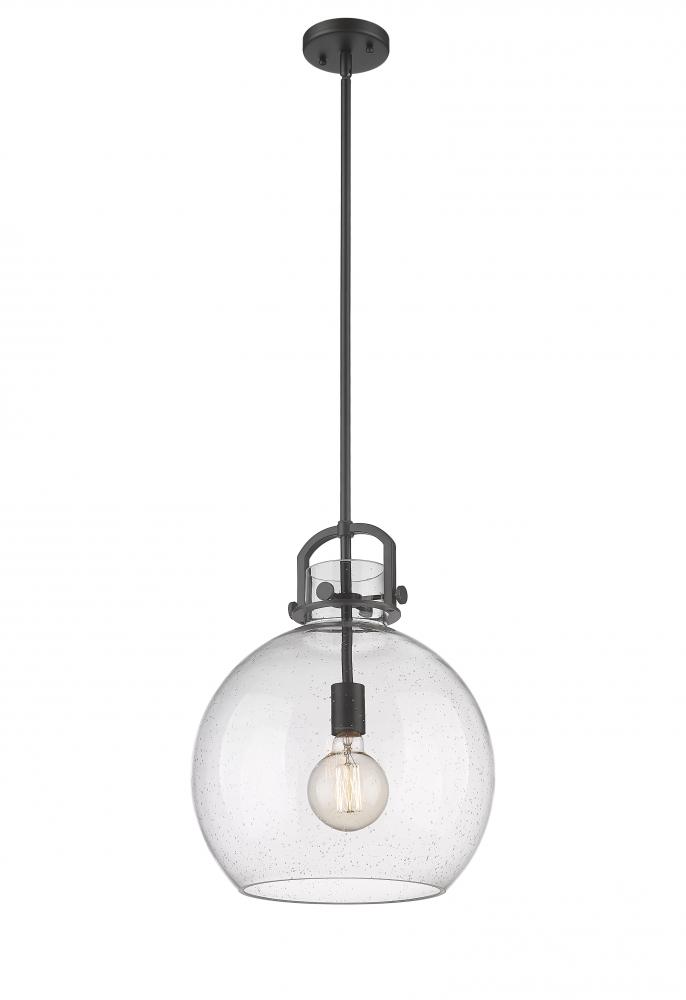 Newton Sphere - 1 Light - 14 inch - Matte Black - Pendant