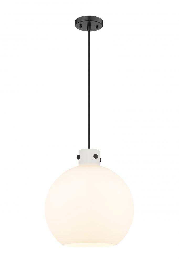 Newton Sphere - 3 Light - 16 inch - Matte Black - Cord hung - Pendant