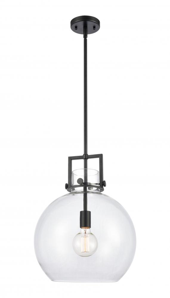 Newton Sphere - 1 Light - 14 inch - Matte Black - Pendant