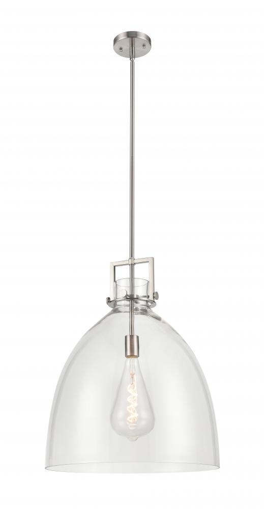 Newton Bell - 1 Light - 18 inch - Satin Nickel - Pendant