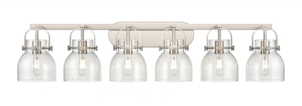 Pilaster II Bell - 6 Light - 46 inch - Satin Nickel - Bath Vanity Light