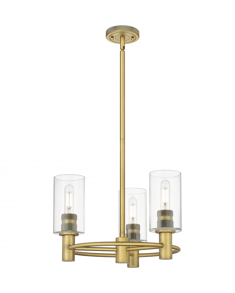 Crown Point - 3 Light - 18 inch - Brushed Brass - Pendant