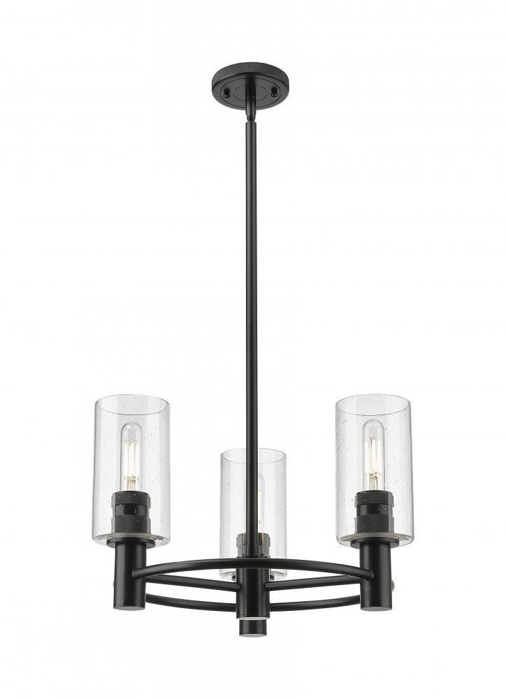 Crown Point - 3 Light - 18 inch - Matte Black - Pendant