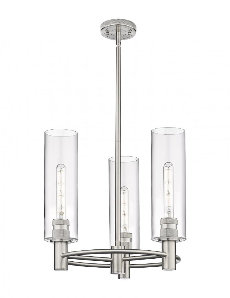 Crown Point - 3 Light - 18 inch - Satin Nickel - Pendant