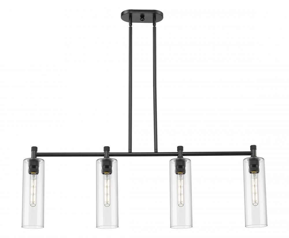 Crown Point - 4 Light - 44 inch - Matte Black - Island Light