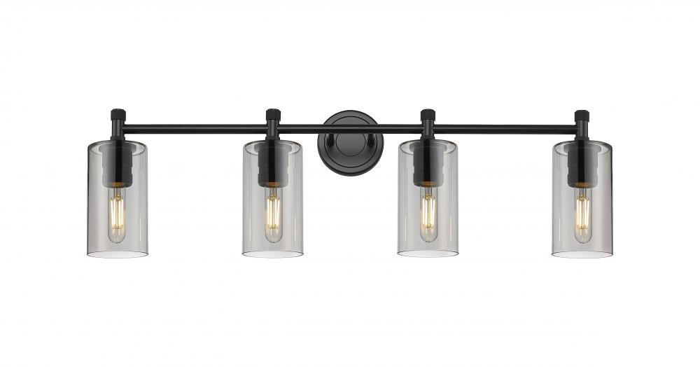 Crown Point - 4 Light - 34 inch - Matte Black - Bath Vanity Light